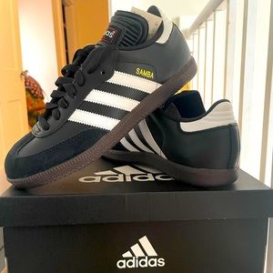Adidas Sambas, new in box. Never worn. They are too big for me. Men’s size 6.5
